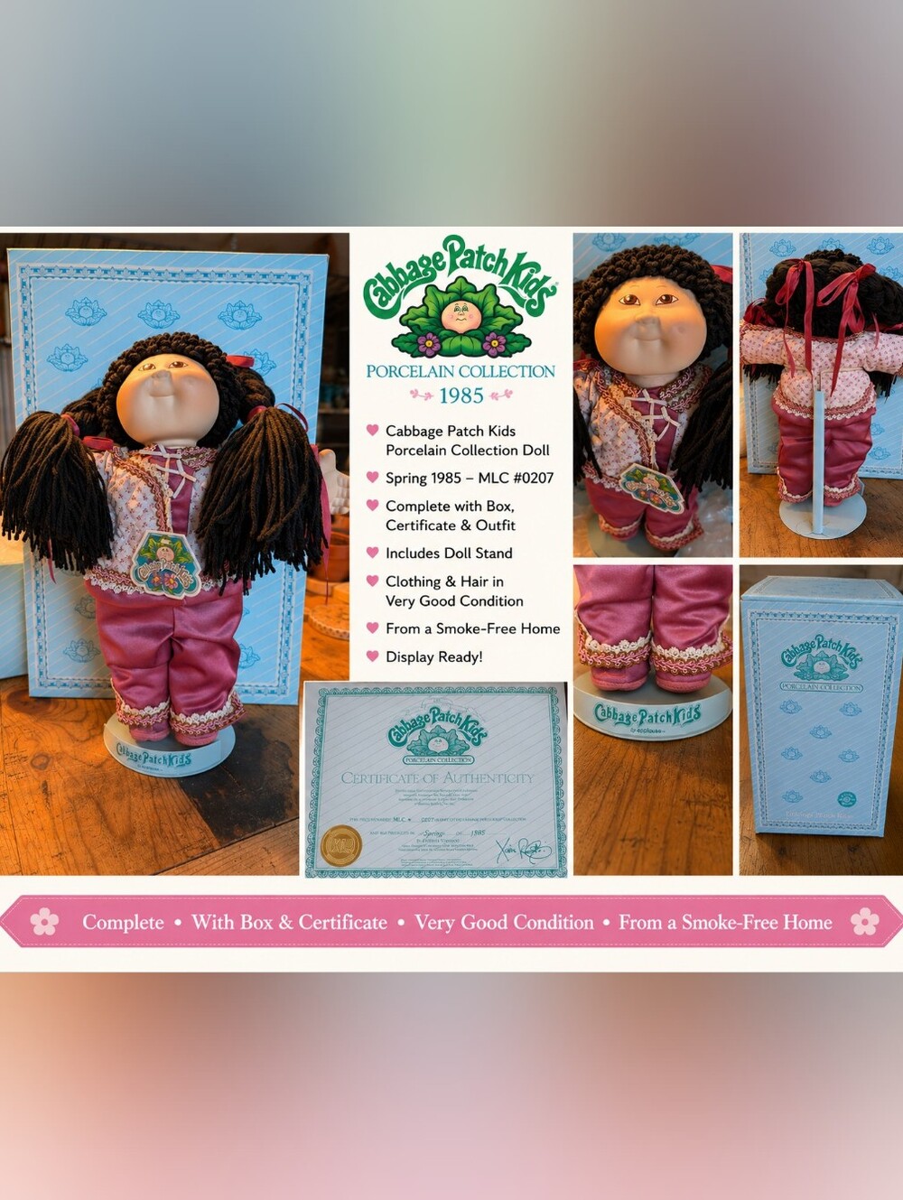 Vintage 1985 Cabbage Patch Kids Porcelain Collection Doll – Spring 1985 (MLC #02